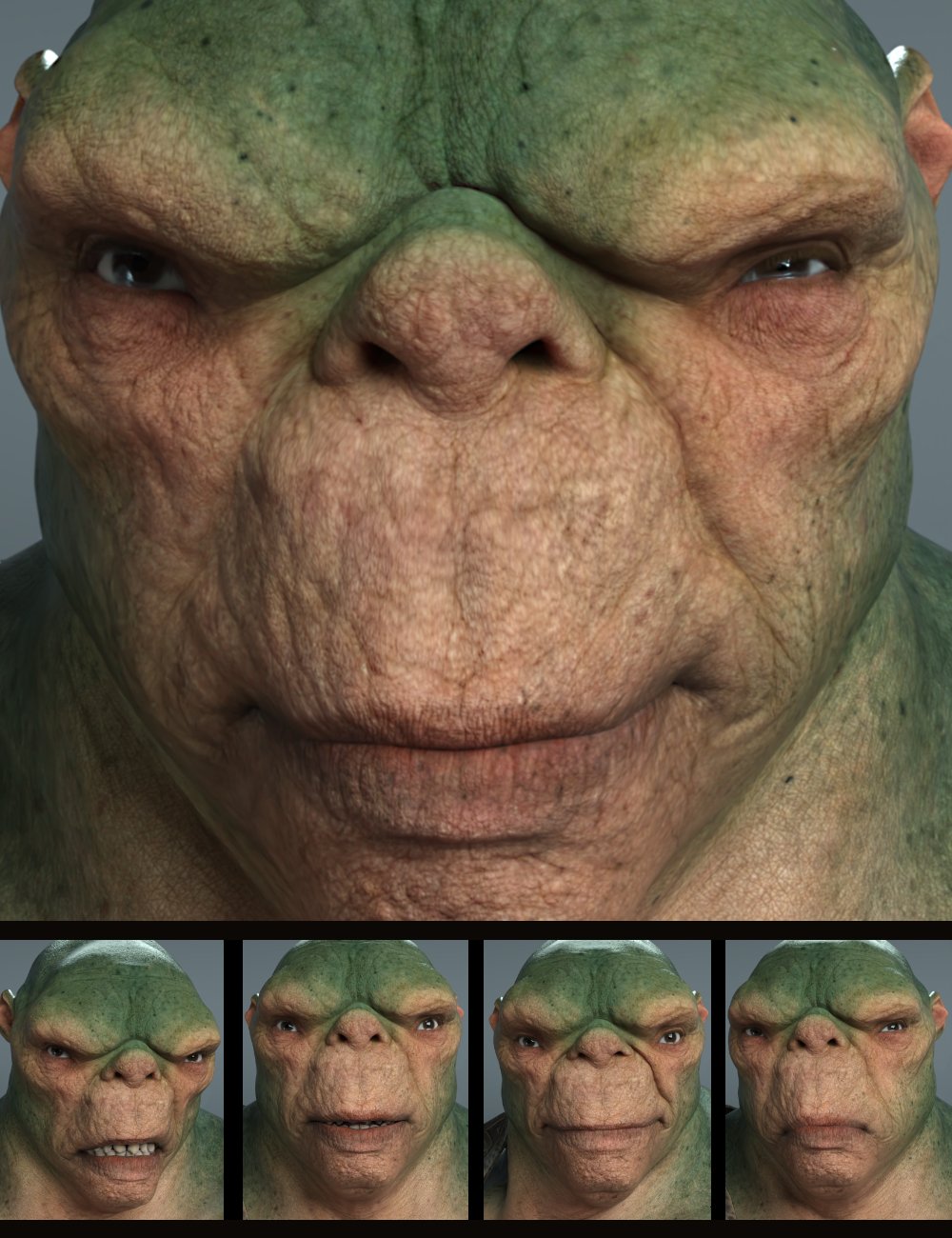 The Expression Collection for Chert the Troll 9 by: Quixotry, 3D Models by Daz 3D