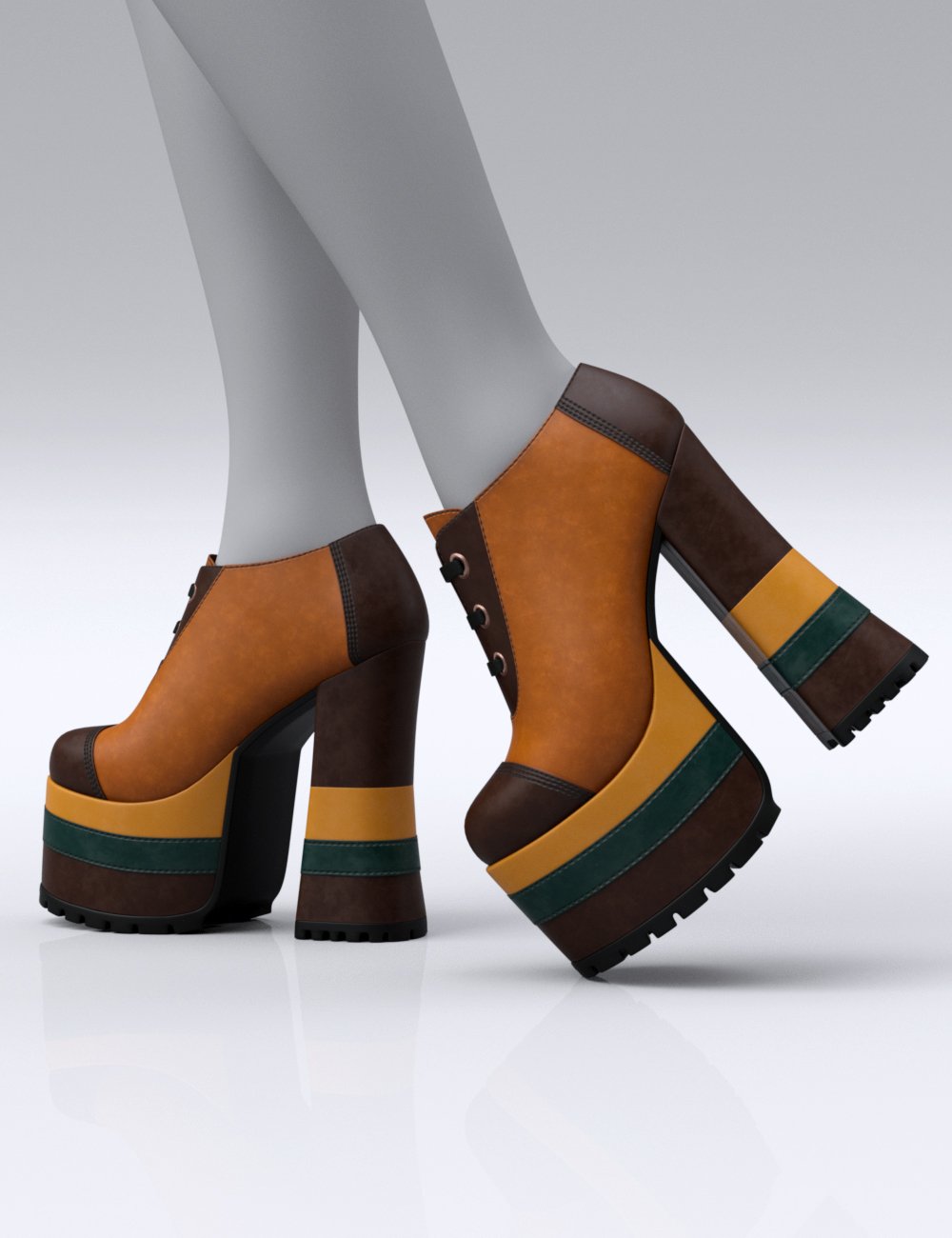 Funky Sole Platform Oxfords for Genesis 9, 8 and 8.1 Female