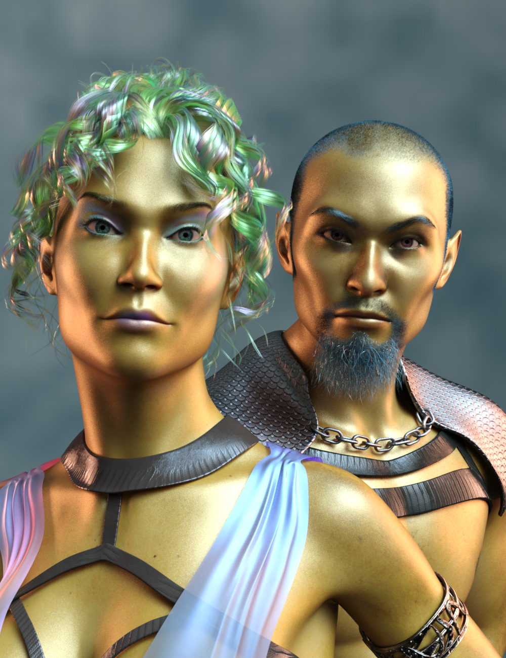 AB Golden People for Genesis 9 by: AuraBianca, 3D Models by Daz 3D