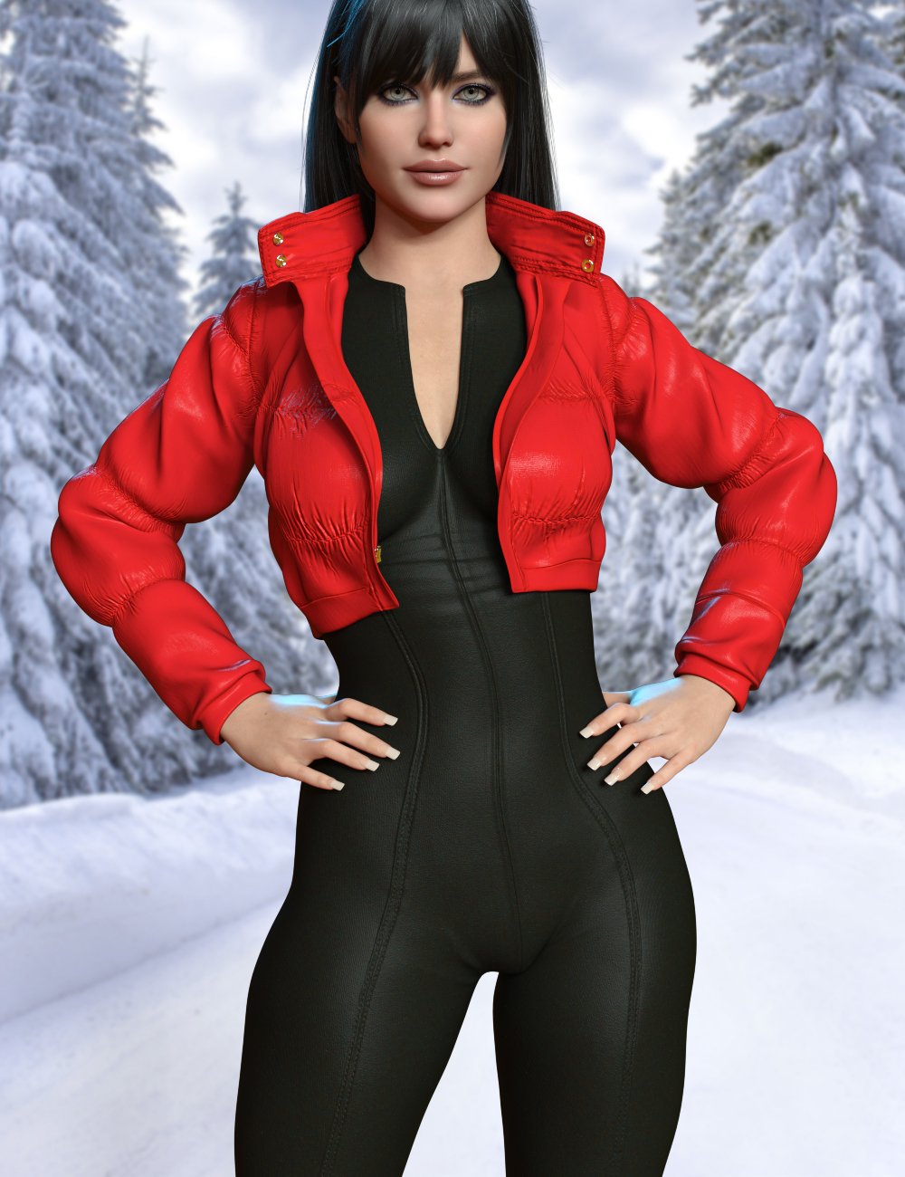 X-Fashion Winter Outfit for Genesis 9 by: xtrart-3d, 3D Models by Daz 3D
