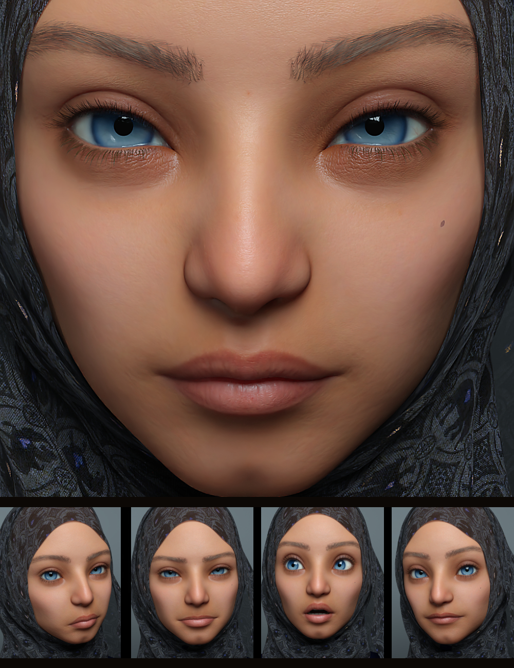 The Expression Collection for Maryam 9 by: Quixotry, 3D Models by Daz 3D