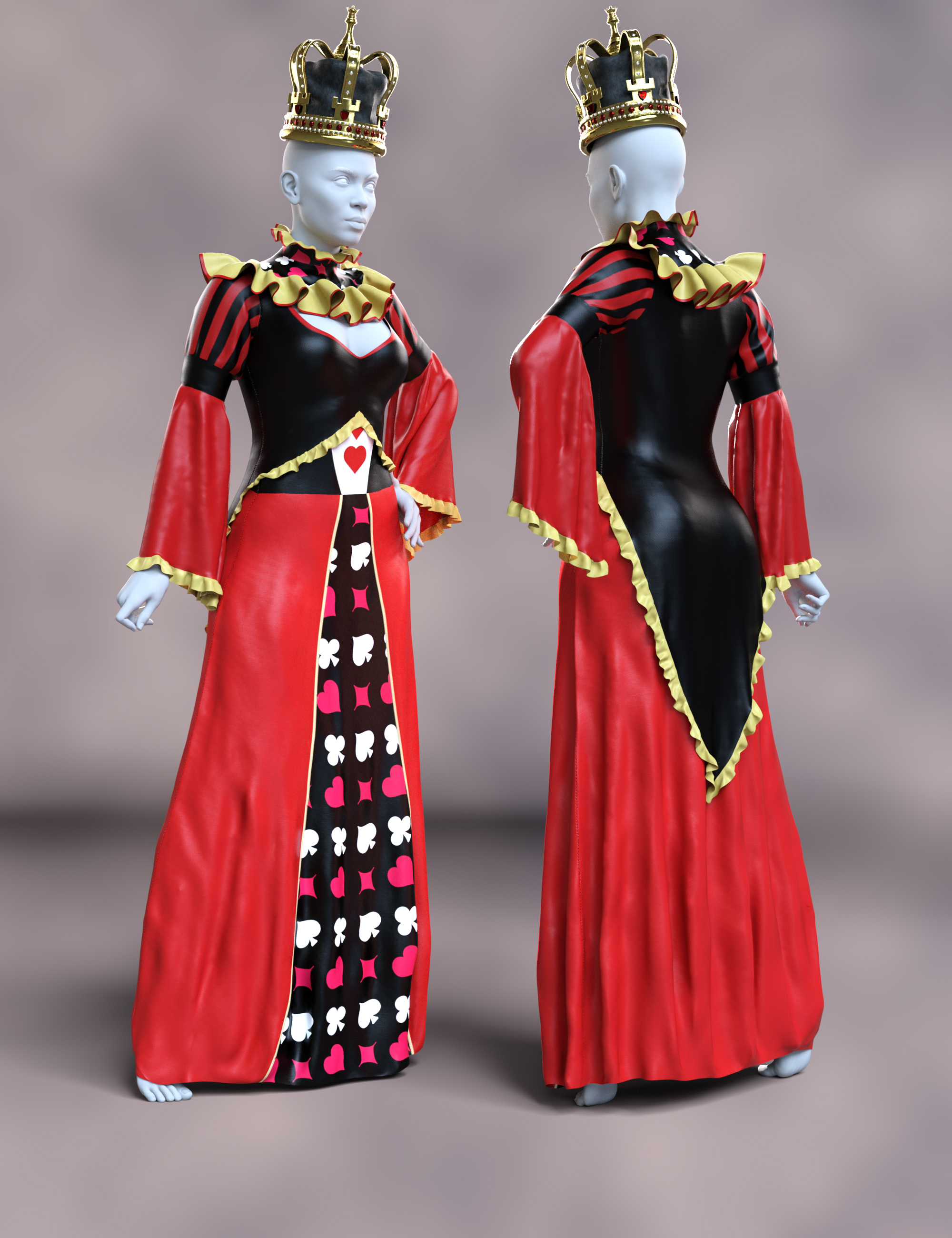 Gambit Outift dForce Queen's Gambit Outfit For Genesis 9 | Daz 3D