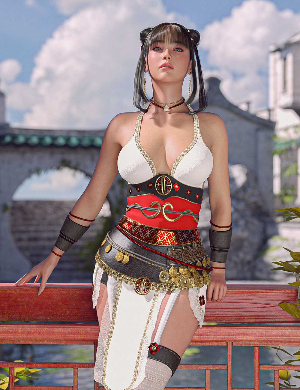 Lotus dream hair for genesis 9 daz 3d