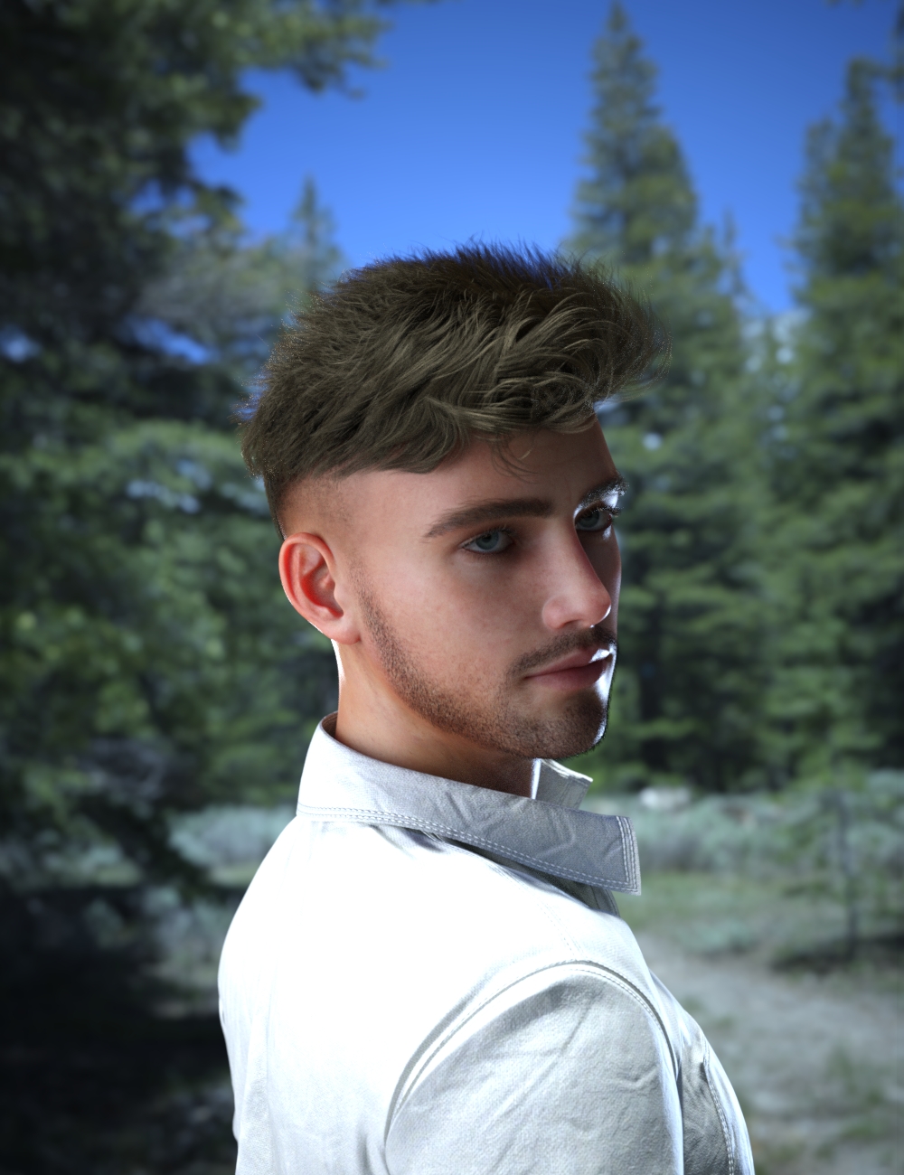Fynn FlipFade HairStyle For Genesis 8 Male and Genesis 9