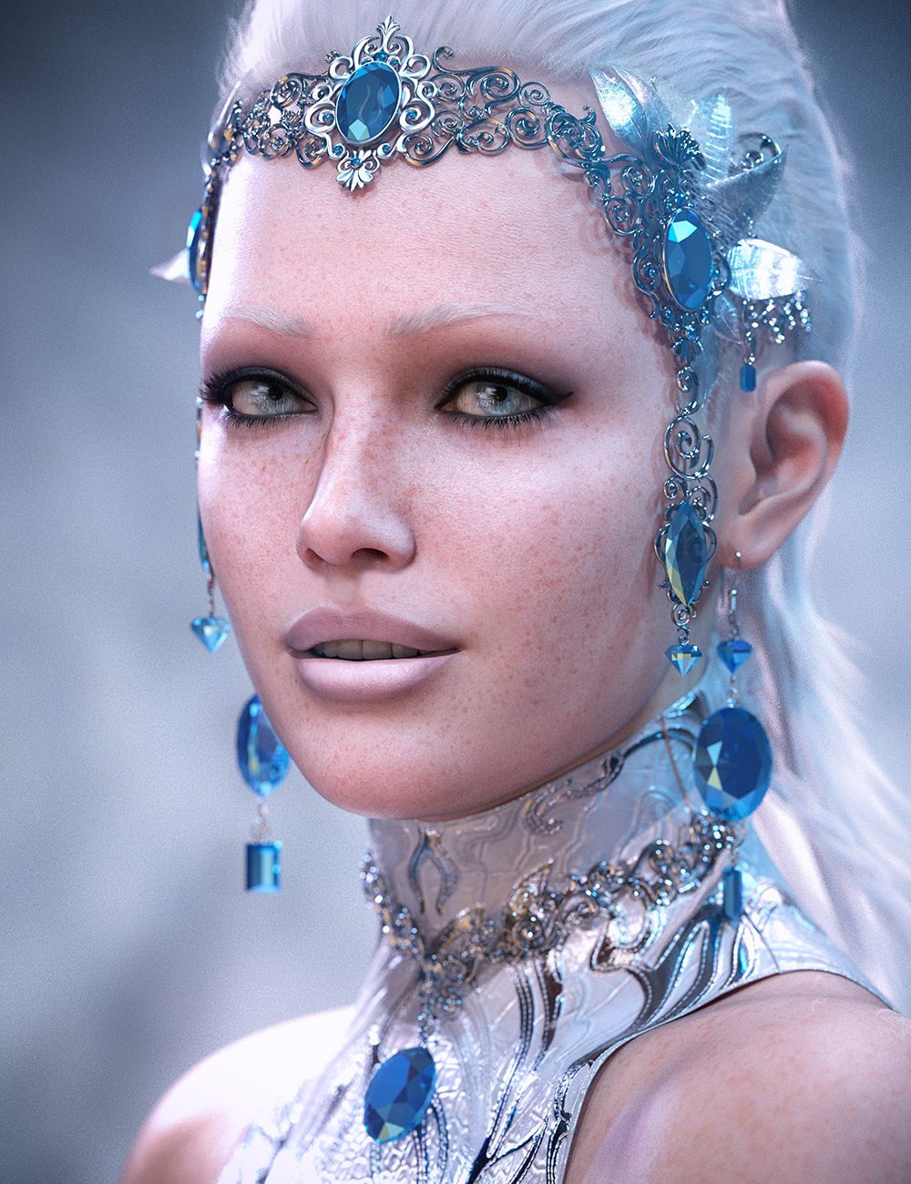 TF Ice Queen Jewlery Set for Genesis 9 by: Tooth Fairy, 3D Models by Daz 3D