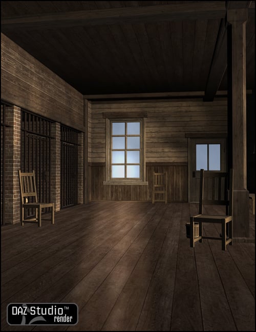 Old West Sheriffs Office Interior by: , 3D Models by Daz 3D