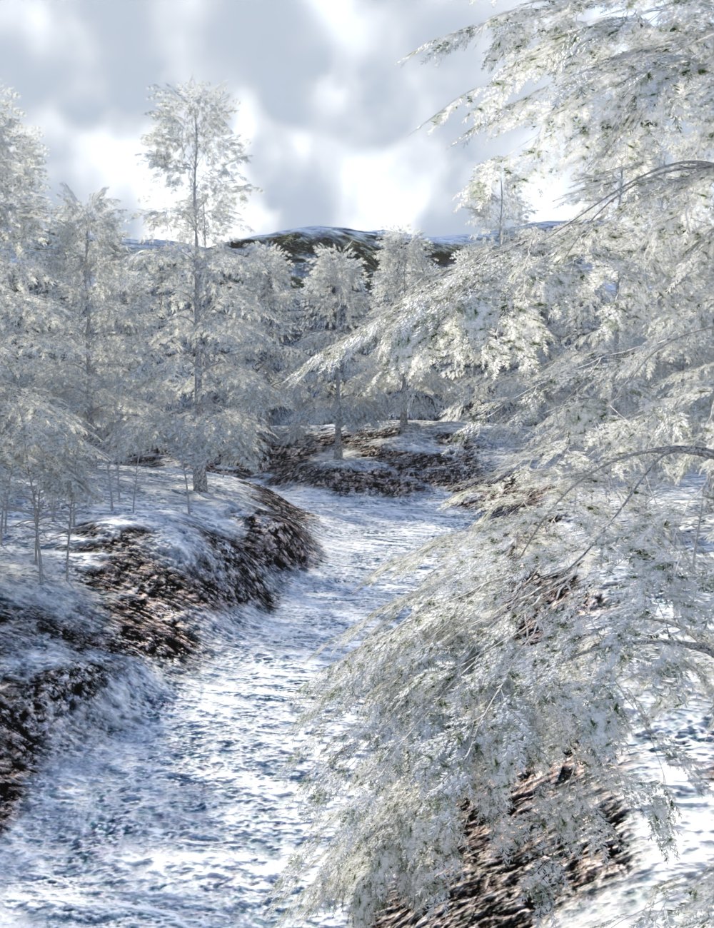 Path Through the Snow by: JeffersonAF, 3D Models by Daz 3D