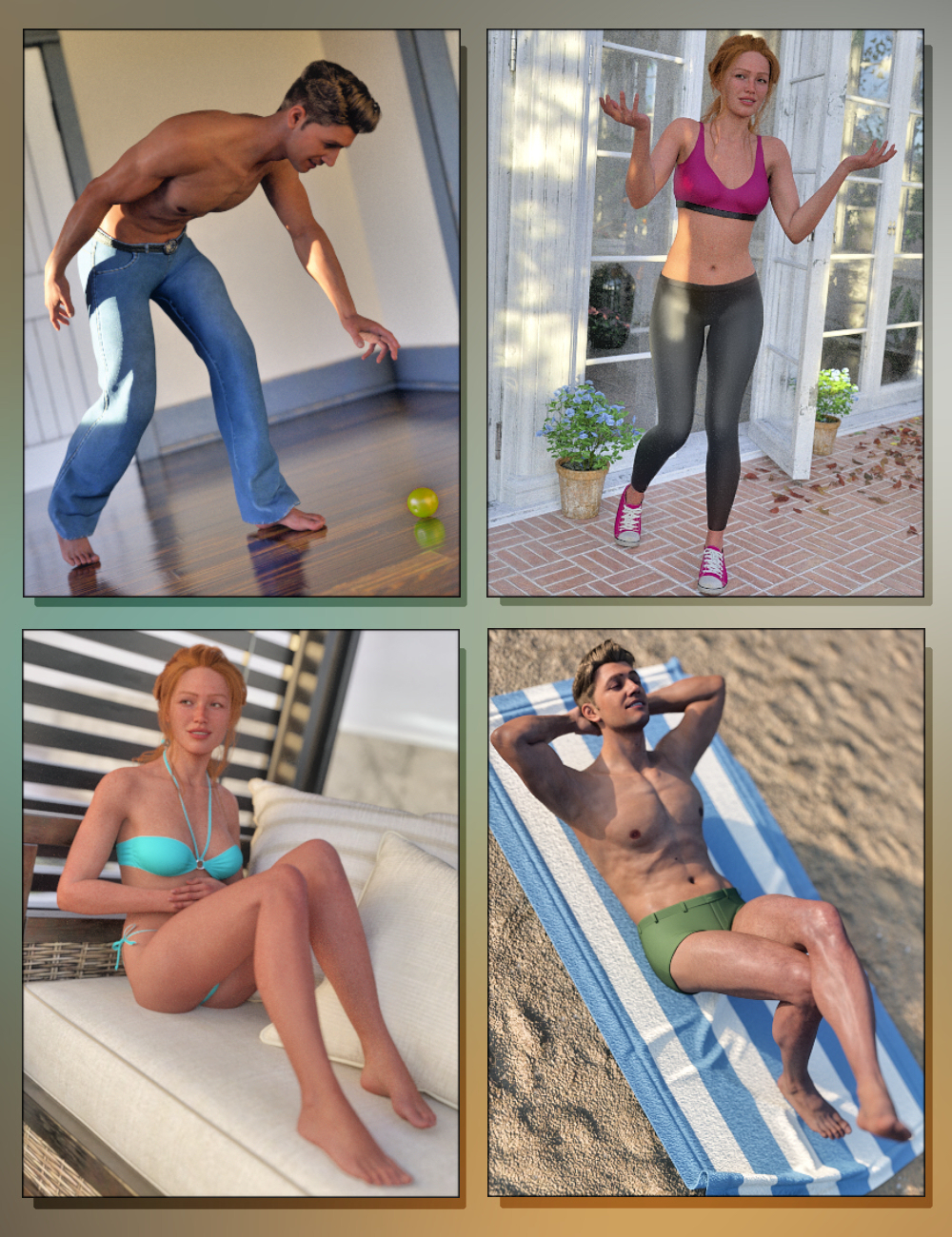 MMX Everyday Poses 2 for Genesis 9 by: Mattymanx, 3D Models by Daz 3D