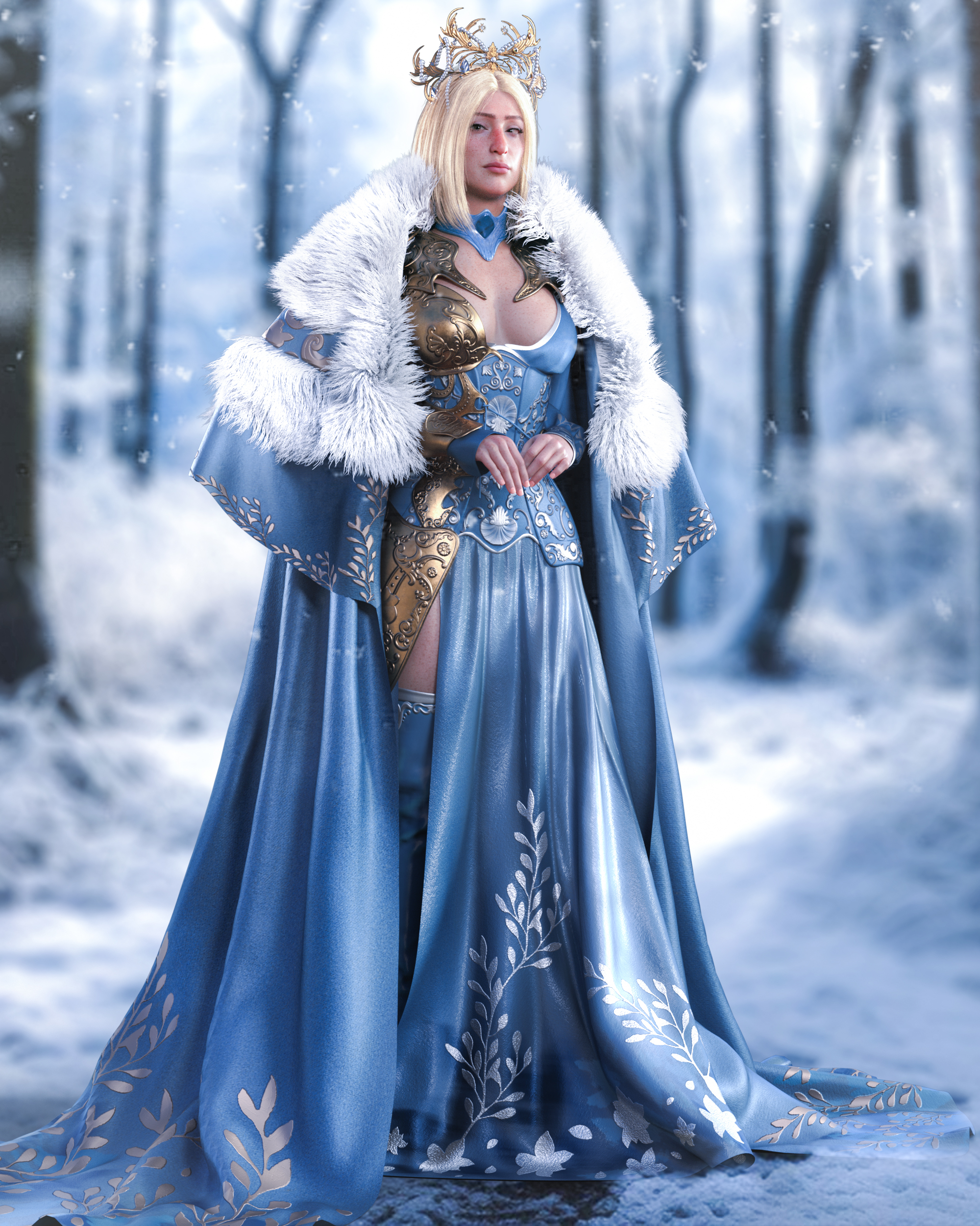 Snow Queen 9 HD Pro Bundle by: , 3D Models by Daz 3D