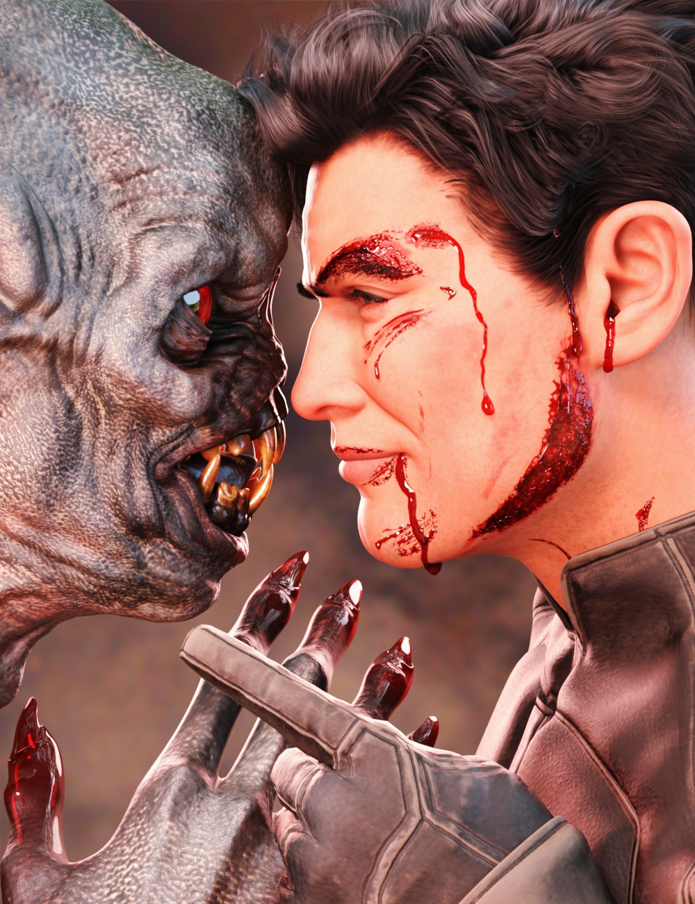 Battle Makeup for Genesis 9 by: AlFan, 3D Models by Daz 3D