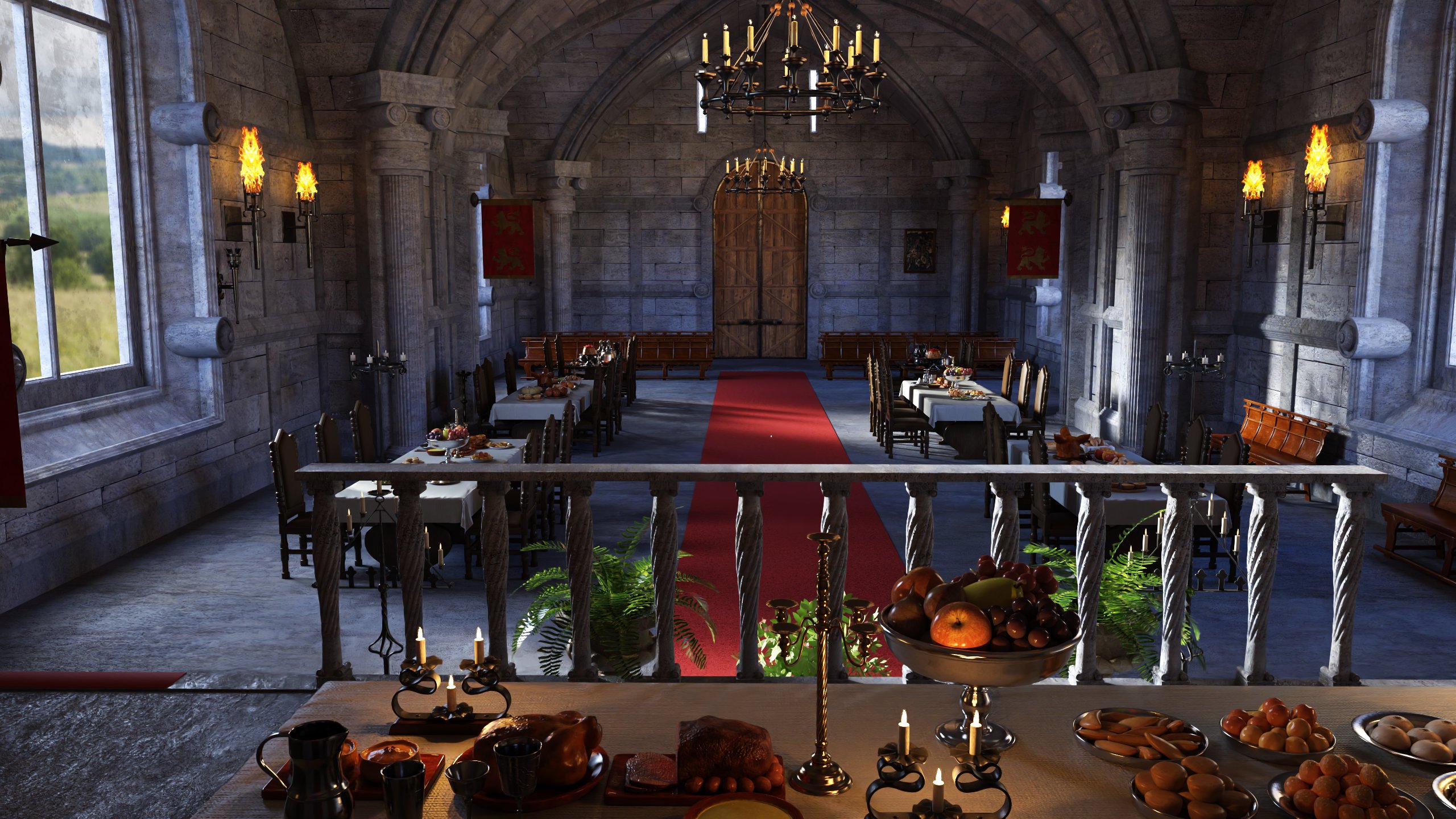 FG Banquet Hall | Daz 3D