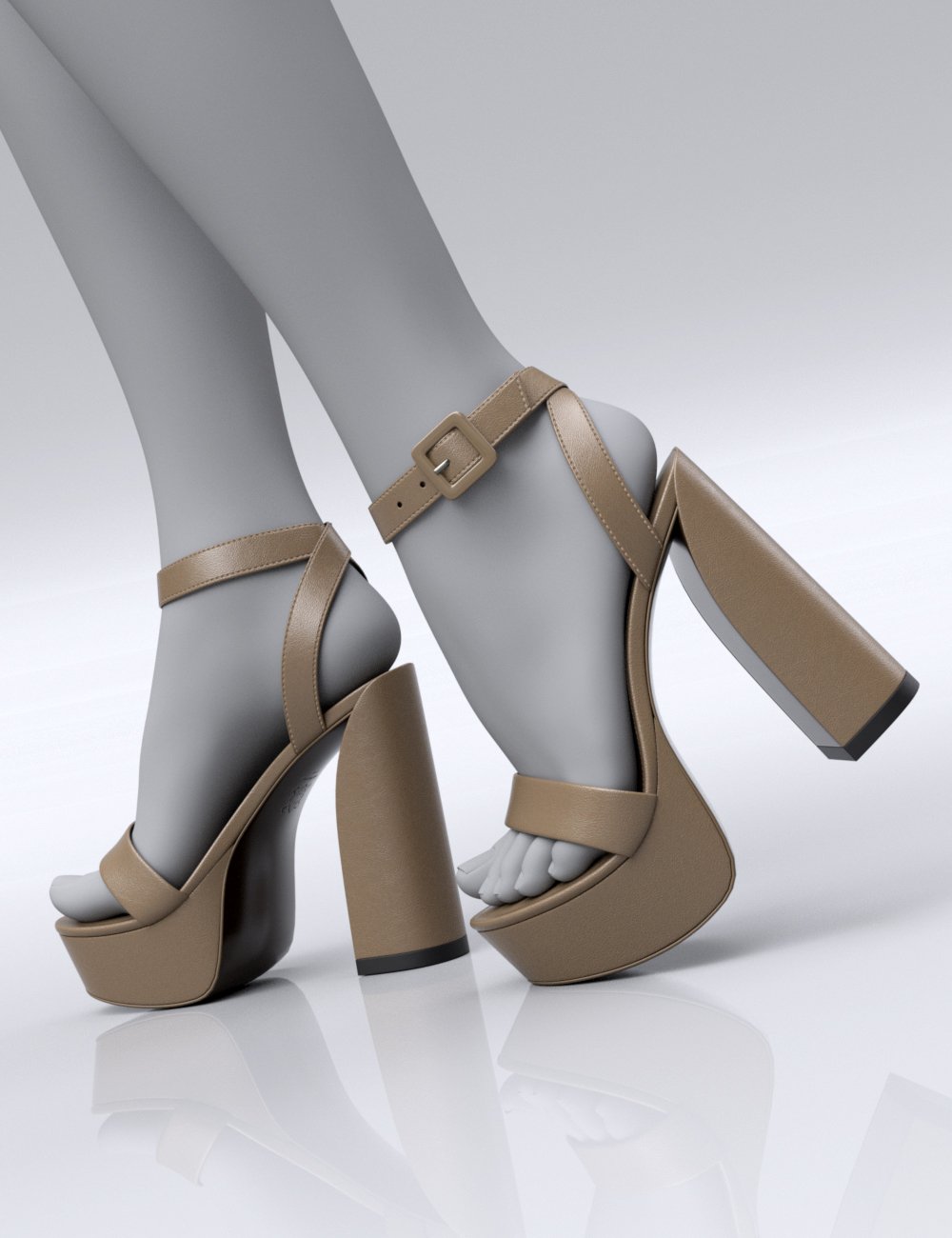 HL Sabina Platform Sandal for Genesis 9, 8 and 8.1 Female | Daz 3D