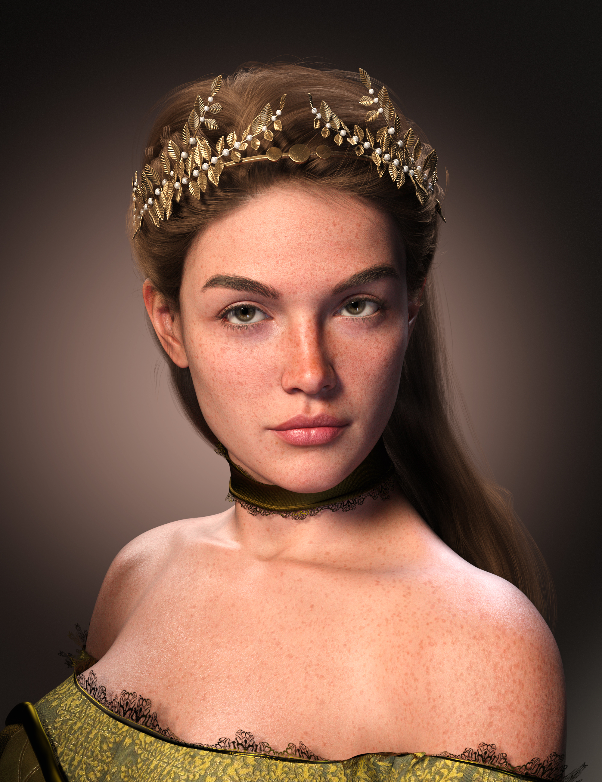 FE Princess Shawl Hair for Genesis 9 by: FeSoul, 3D Models by Daz 3D
