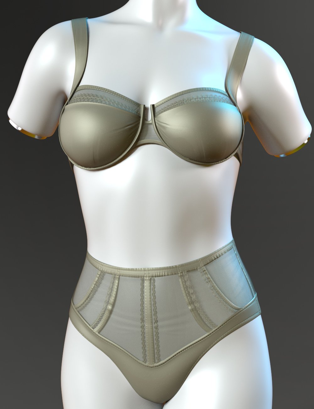 X-Fashion Confidence High Waist Lingerie for Genesis 9 by: xtrart-3d, 3D Models by Daz 3D
