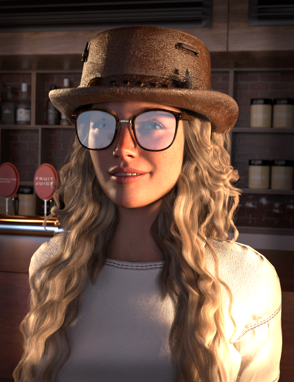 SY Hat and Hair Helper Genesis 9 by: Sickleyield, 3D Models by Daz 3D