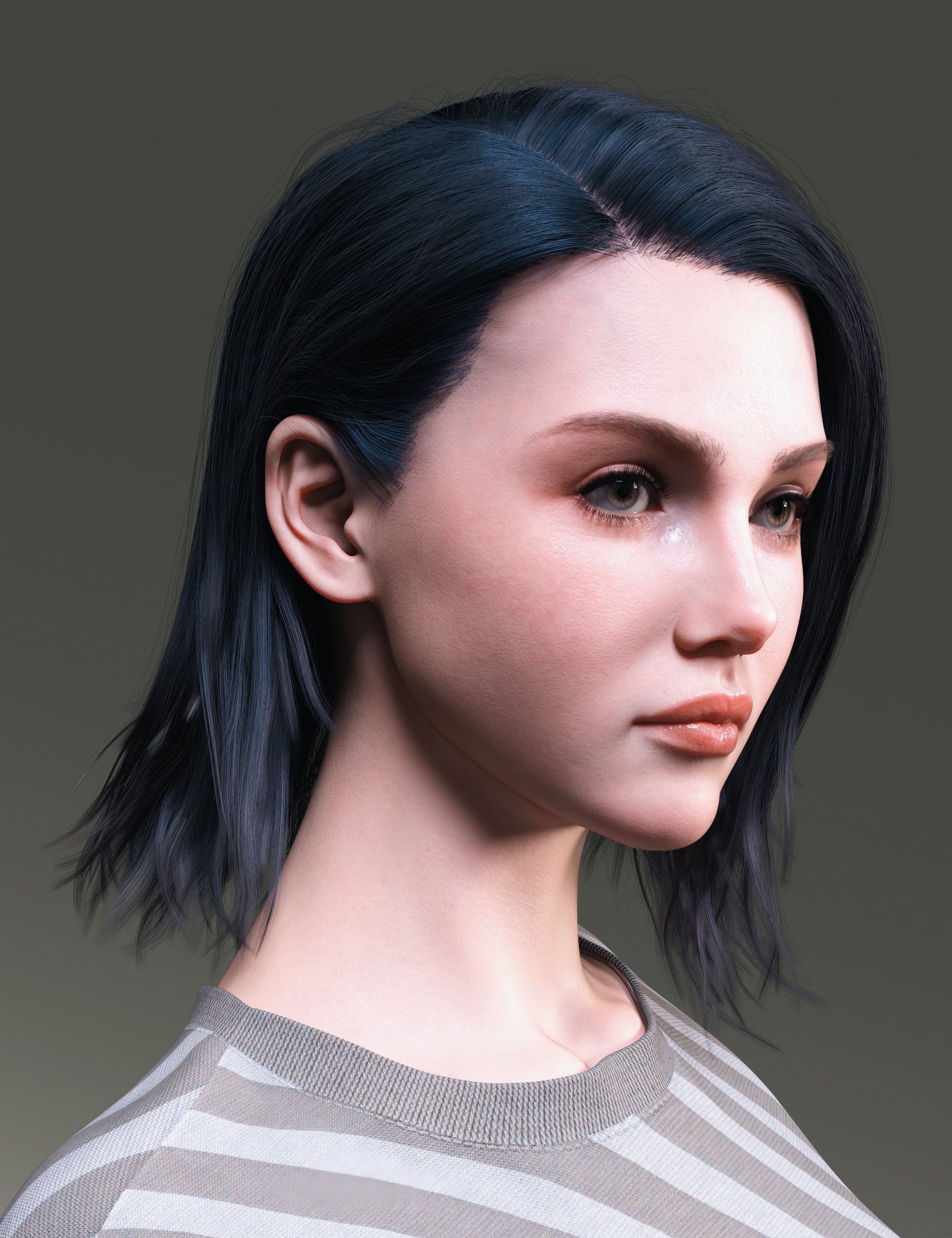 dForce AK Slick Hair for Genesis 9 | Daz 3D