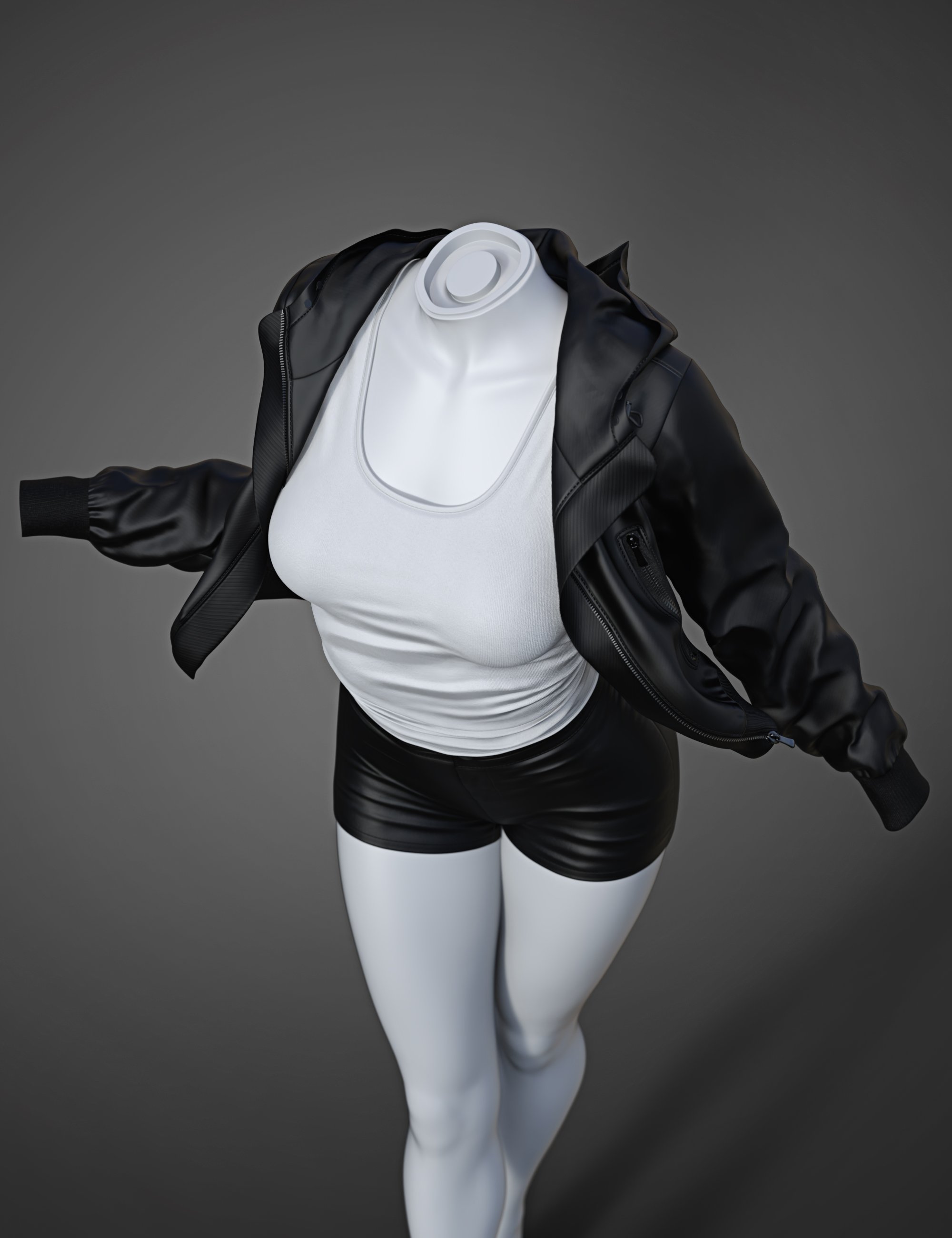 dForce SU Casual Style Outfit for Genesis 9, 8.1, and 8 Female by: Sue Yee, 3D Models by Daz 3D