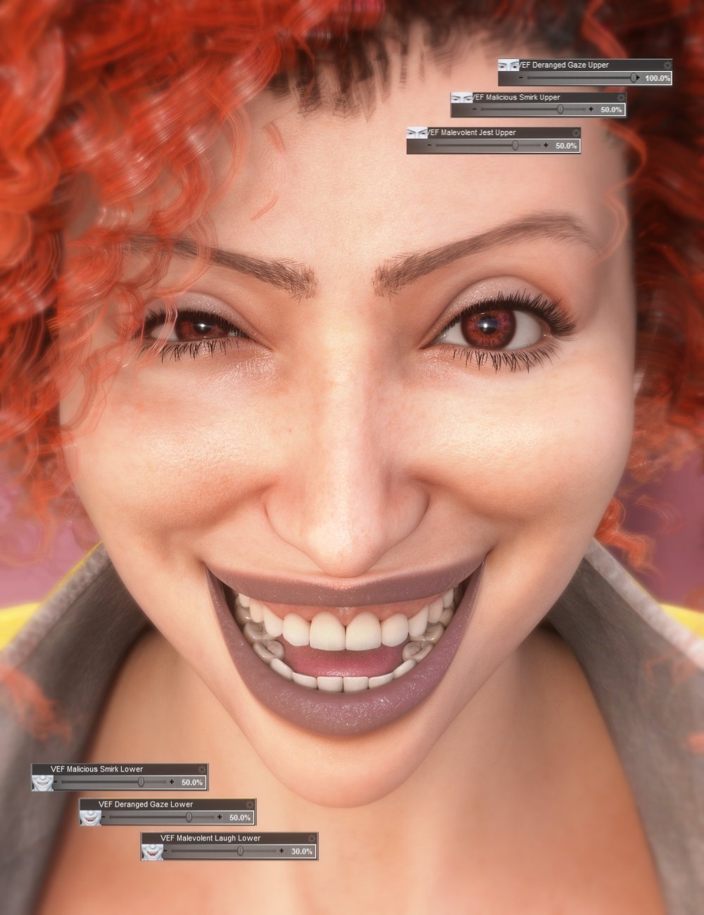 Villain Expression Fusion by: Neikdian, 3D Models by Daz 3D