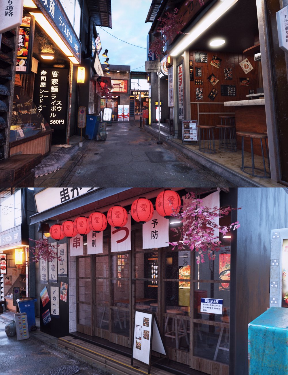 XI Japanese Alley by: Xivon, 3D Models by Daz 3D
