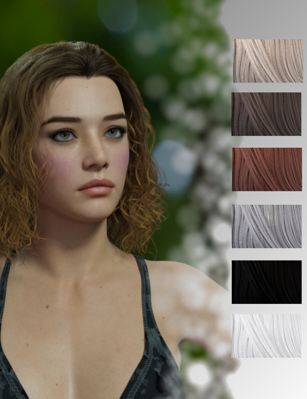 Zephyr Curls Hairstyle For Genesis 9 And Genesis 8 Male Daz 3d 