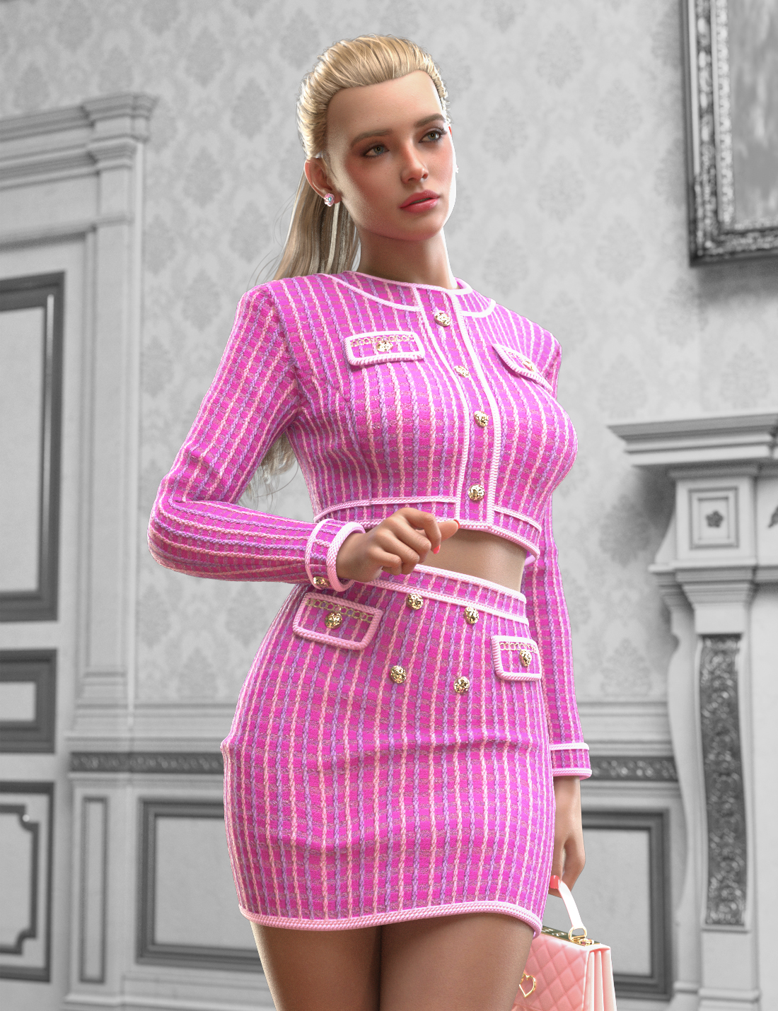 Every Day dForce Classy Outfit for Genesis 9 Feminine by: Blue Rabbit, 3D Models by Daz 3D