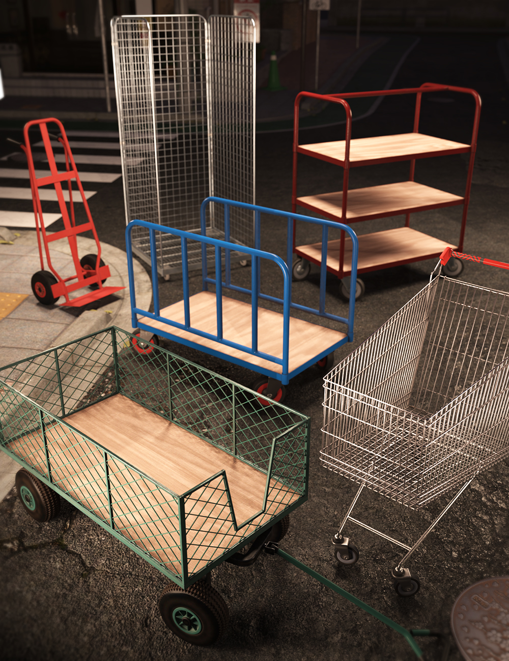Trollies Dollies and Carts by: Censored, 3D Models by Daz 3D