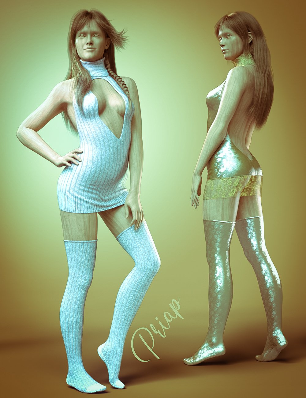 dForce Wintgo Outfit for Genesis 9 by: Priap, 3D Models by Daz 3D