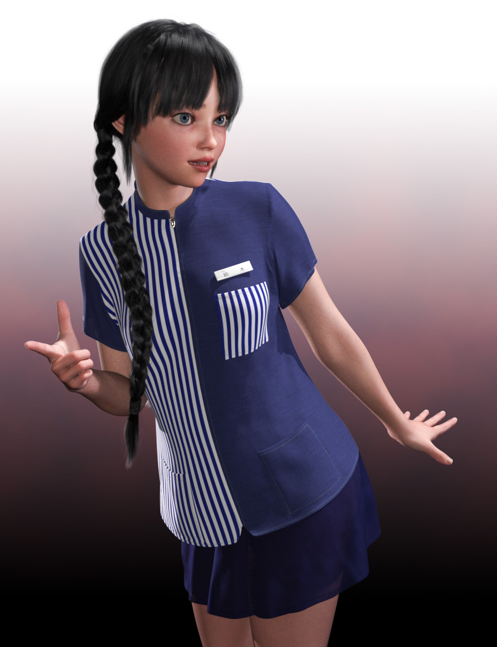 dForce Convenience Store Outfit for Genesis 9 | Daz 3D