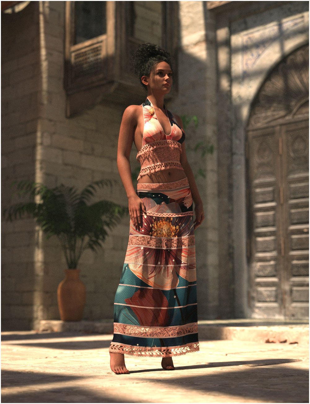 dForce Boho Style Outfit for Genesis 9
