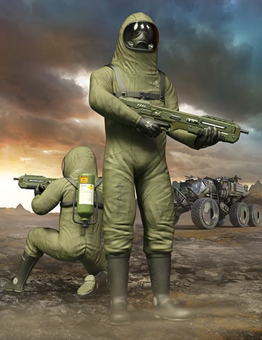 Hazmat Suit for Genesis 9 Texture Add-on | Daz 3D