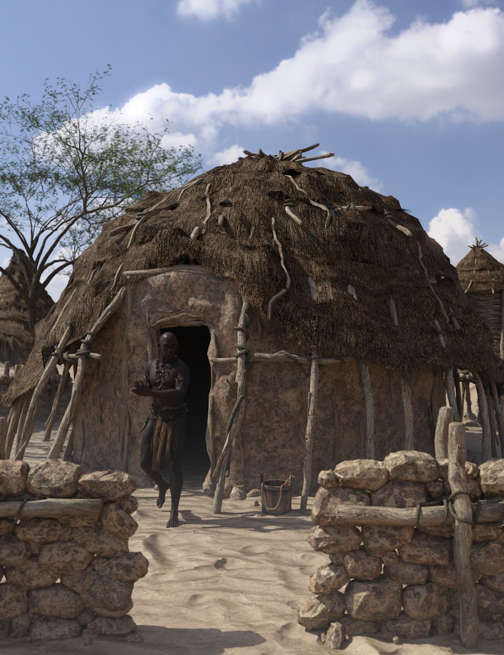 Desert Huts 2 by: Enterables, 3D Models by Daz 3D