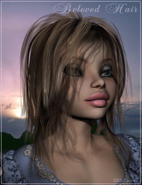 Beloved Hair by: Magix 101, 3D Models by Daz 3D