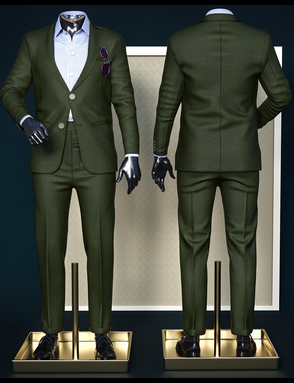 dForce Gentleman Style Outfit Texture Add-On by: fefecoolyellow, 3D Models by Daz 3D