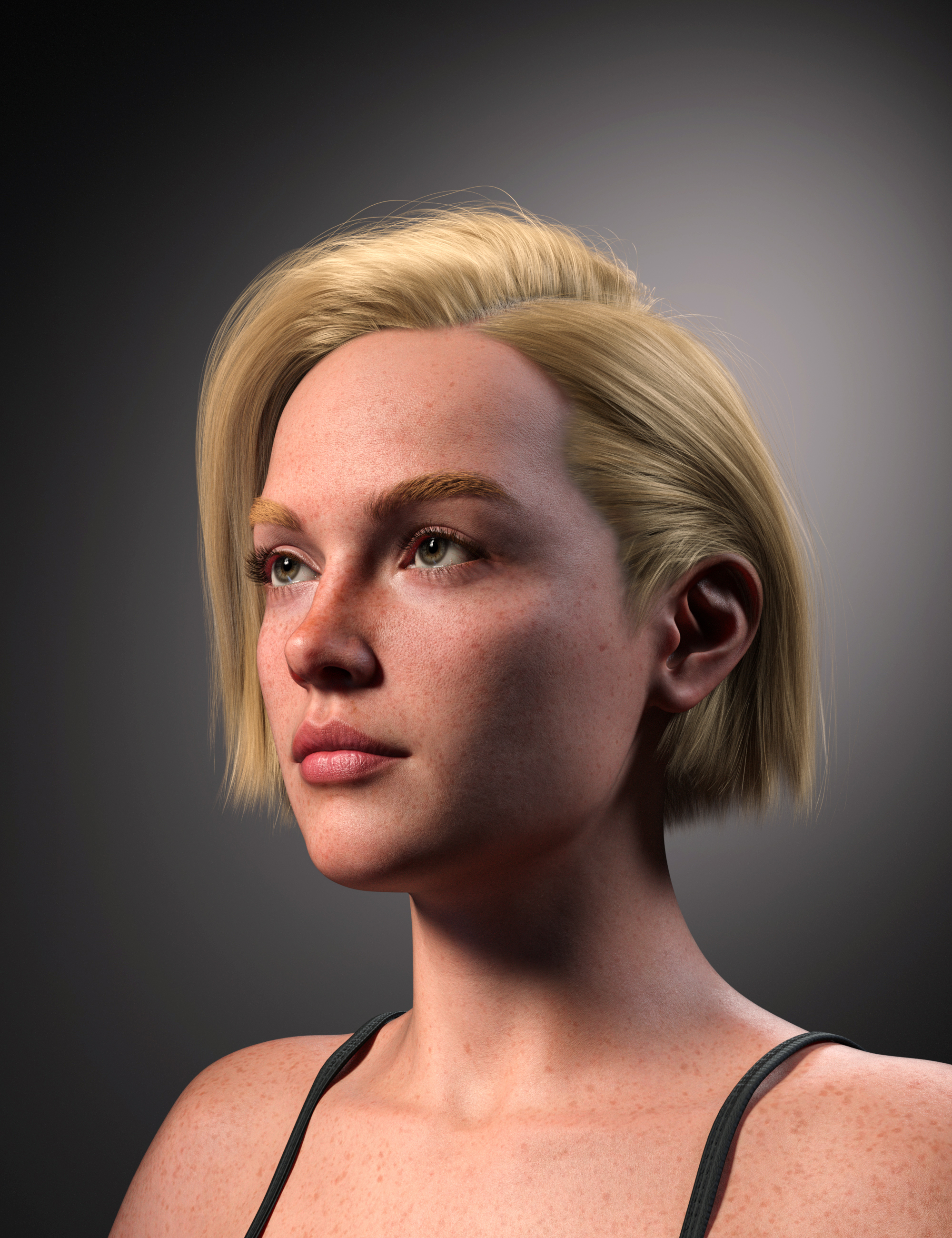 FE Side Part Hair for Genesis 9 by: FeSoul, 3D Models by Daz 3D
