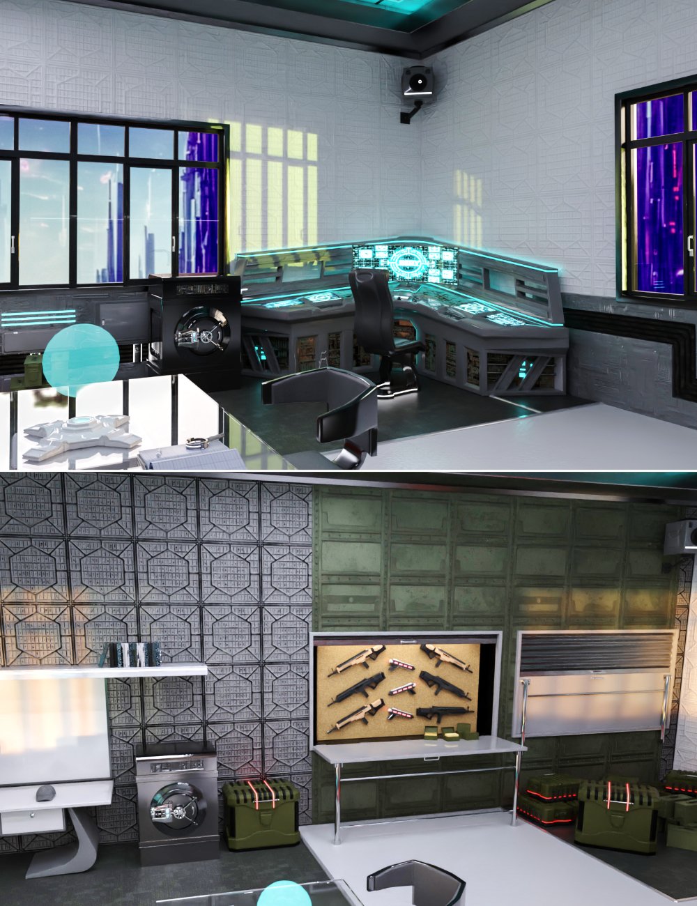 Spy Sci-Fi Room by: clacydarch, 3D Models by Daz 3D