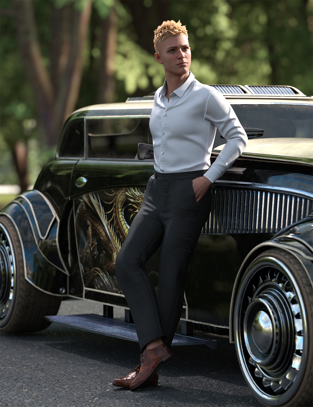 A Gentle Man Poses for Genesis 9 Masculine