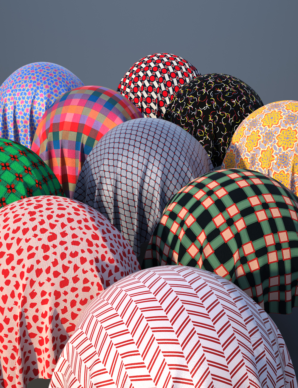 Vintage Fabric Shaders by: Dimidrol, 3D Models by Daz 3D