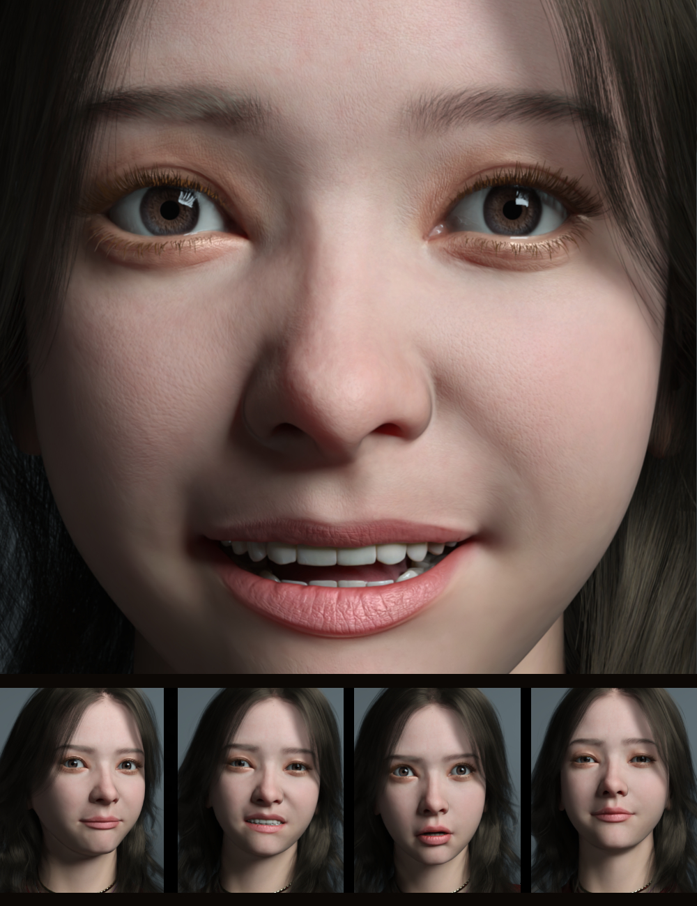 The Expression Collection for Jennie 9 by: Quixotry, 3D Models by Daz 3D