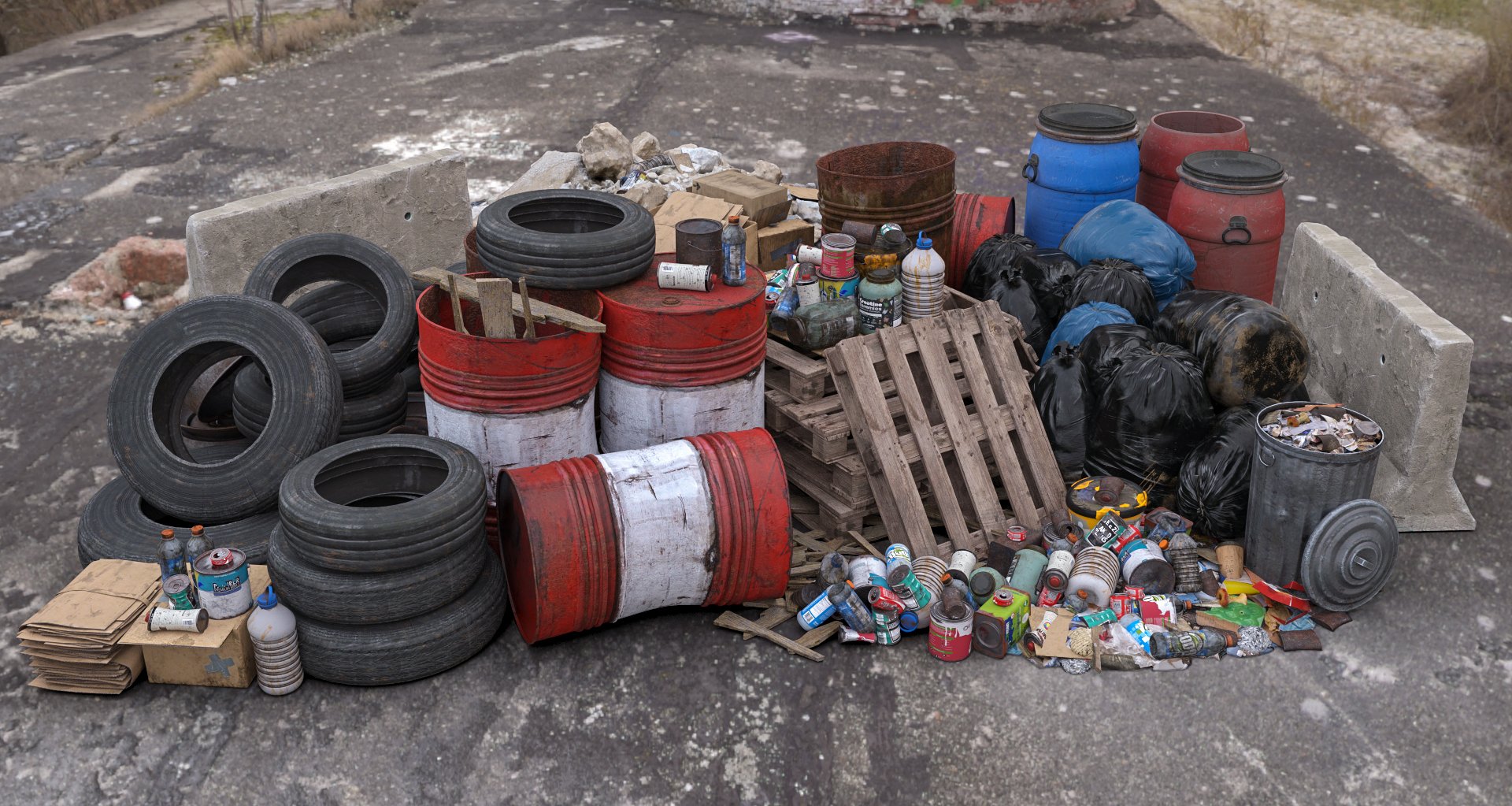 Mega Trash Pack | Daz 3D