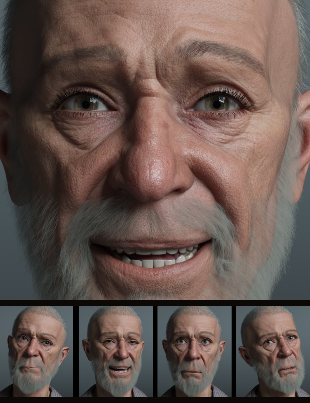 The Expression Collection for Walter 9 by: Quixotry, 3D Models by Daz 3D