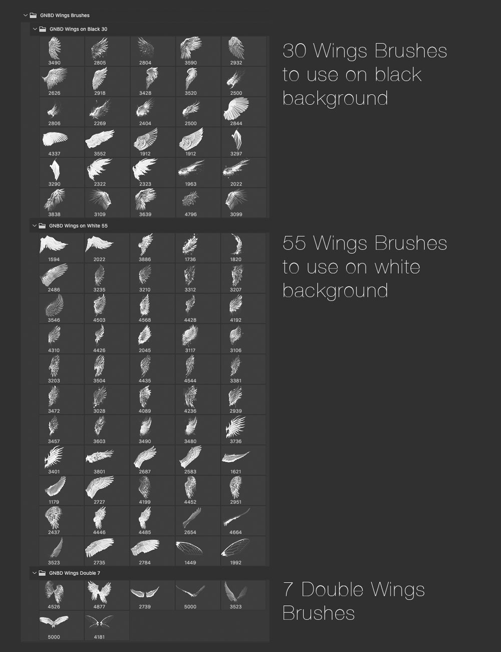 GNBD Wings Brushes | Daz 3D