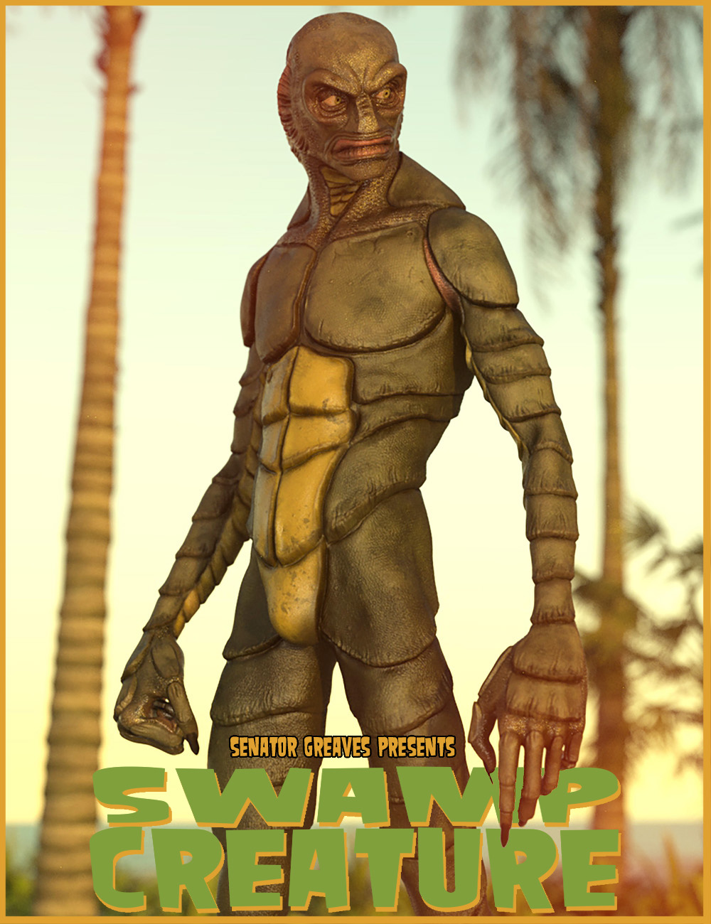 SG Swamp Creature HD for Genesis 9 by: Josh DarlingSenatorGreaves, 3D Models by Daz 3D