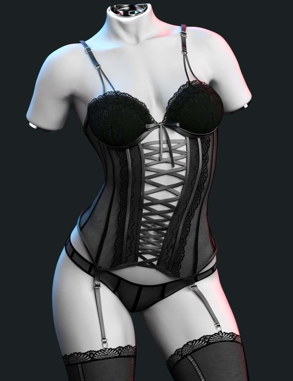 X-Fashion Court Stylish Corset for Genesis 9 by: xtrart-3d, 3D Models by Daz 3D