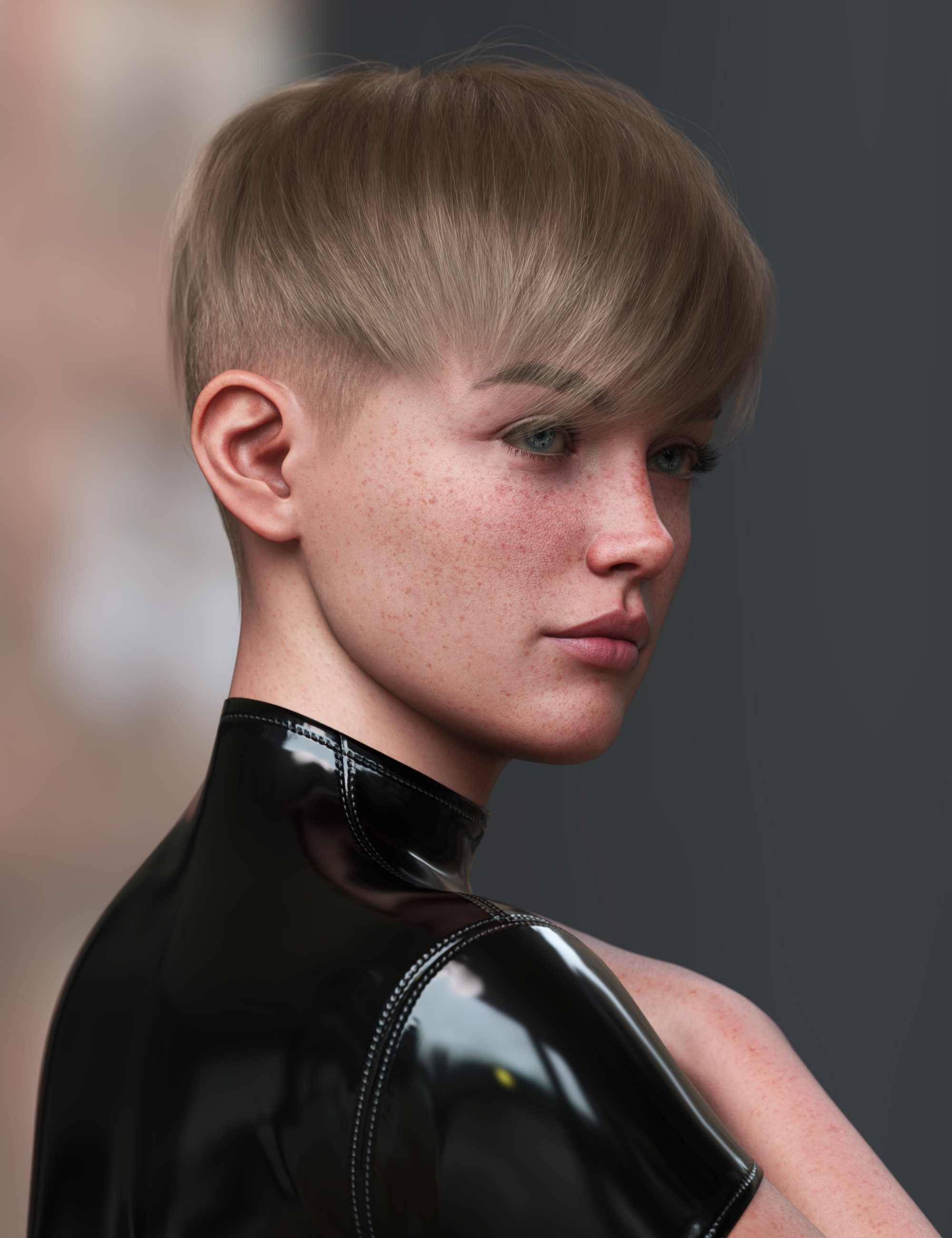 Modern Pixie Style Hair for Genesis 9 by: outoftouch, 3D Models by Daz 3D