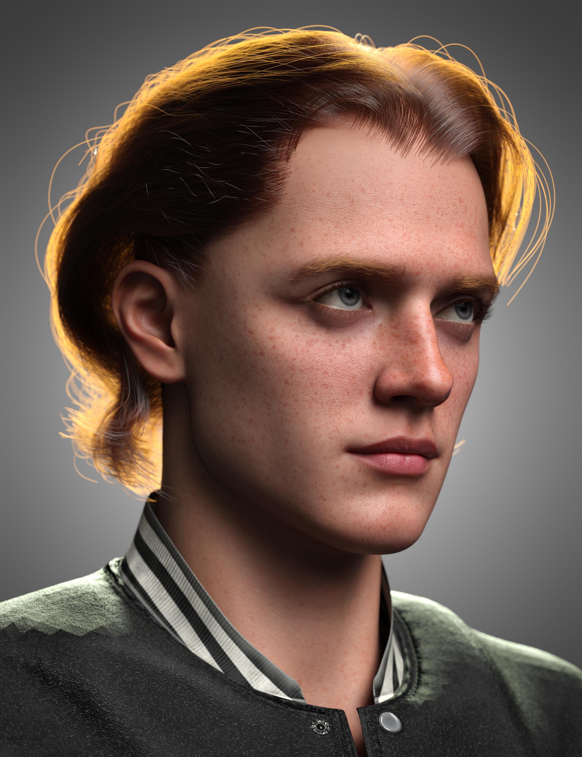dForce Nathaniel Hair for Genesis 9 by: Propschick, 3D Models by Daz 3D
