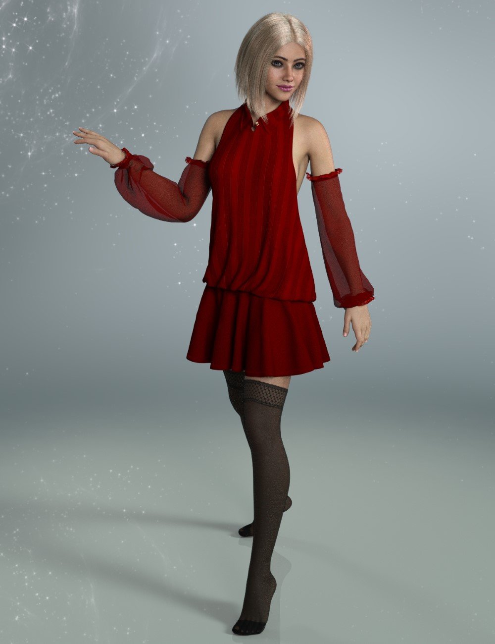 dForce Joy Outfit for Genesis 9 by: PandyGirlWildDesigns, 3D Models by Daz 3D