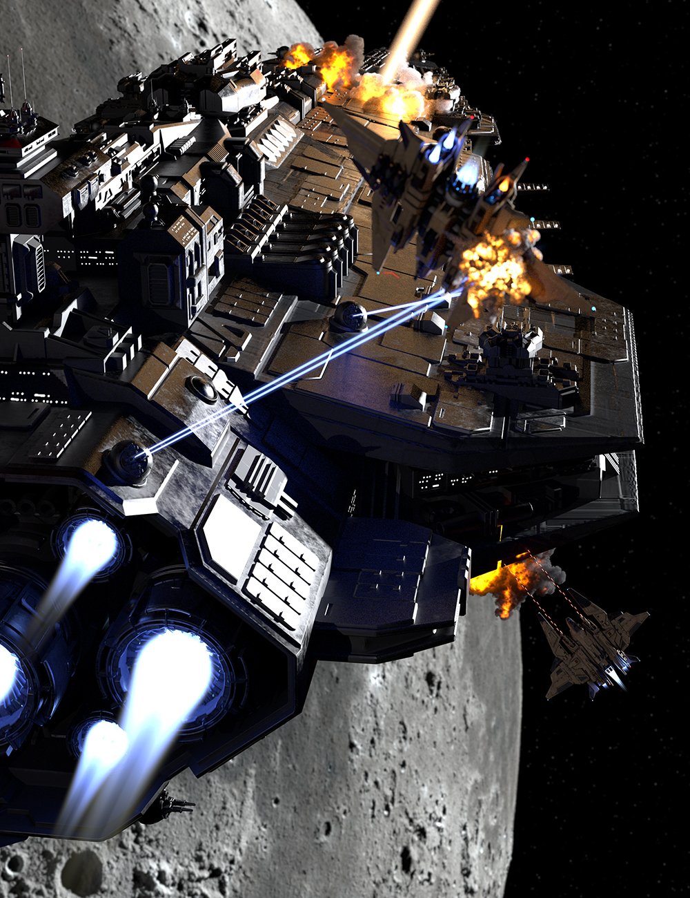 Oso Space War VDBs by: Oso3D, 3D Models by Daz 3D
