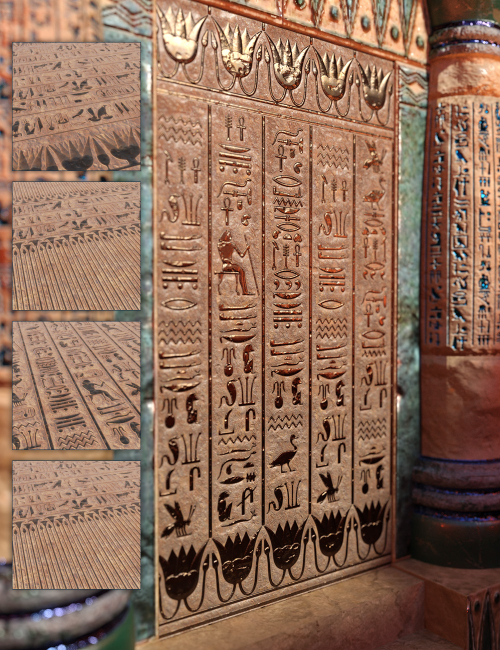 Egyptian Odyssey Iray Shaders Vol 1 by: ForbiddenWhispers, 3D Models by Daz 3D
