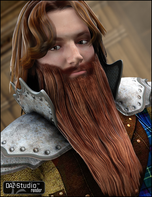 Michael 4 Long Beard by: Ravenhair, 3D Models by Daz 3D