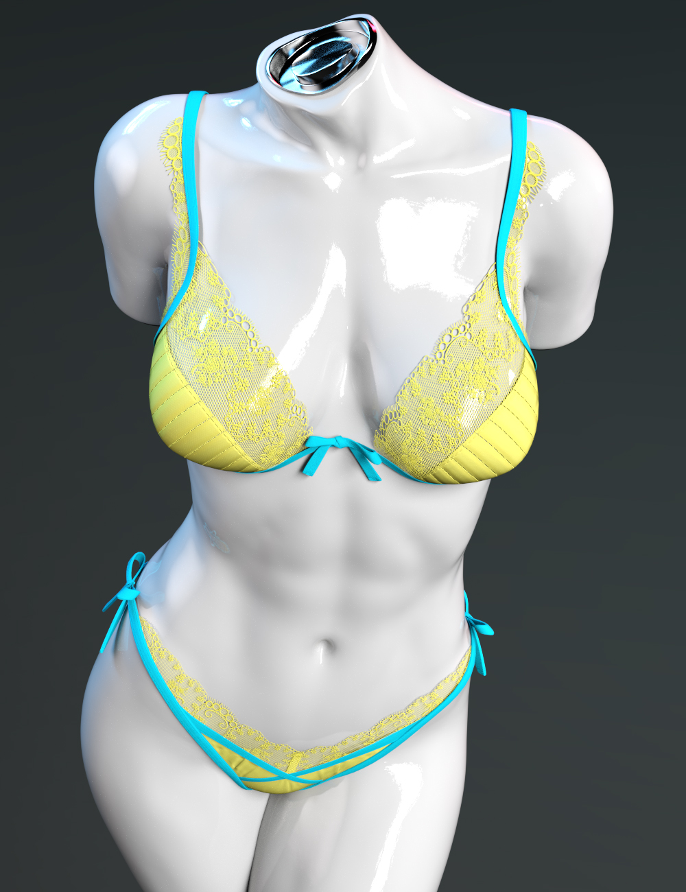 X-Fashion Lace Colorblock Lingerie for Genesis 9 by: xtrart-3d, 3D Models by Daz 3D